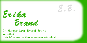 erika brand business card